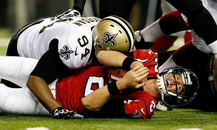 Cam Jordan sacks Matt Ryan